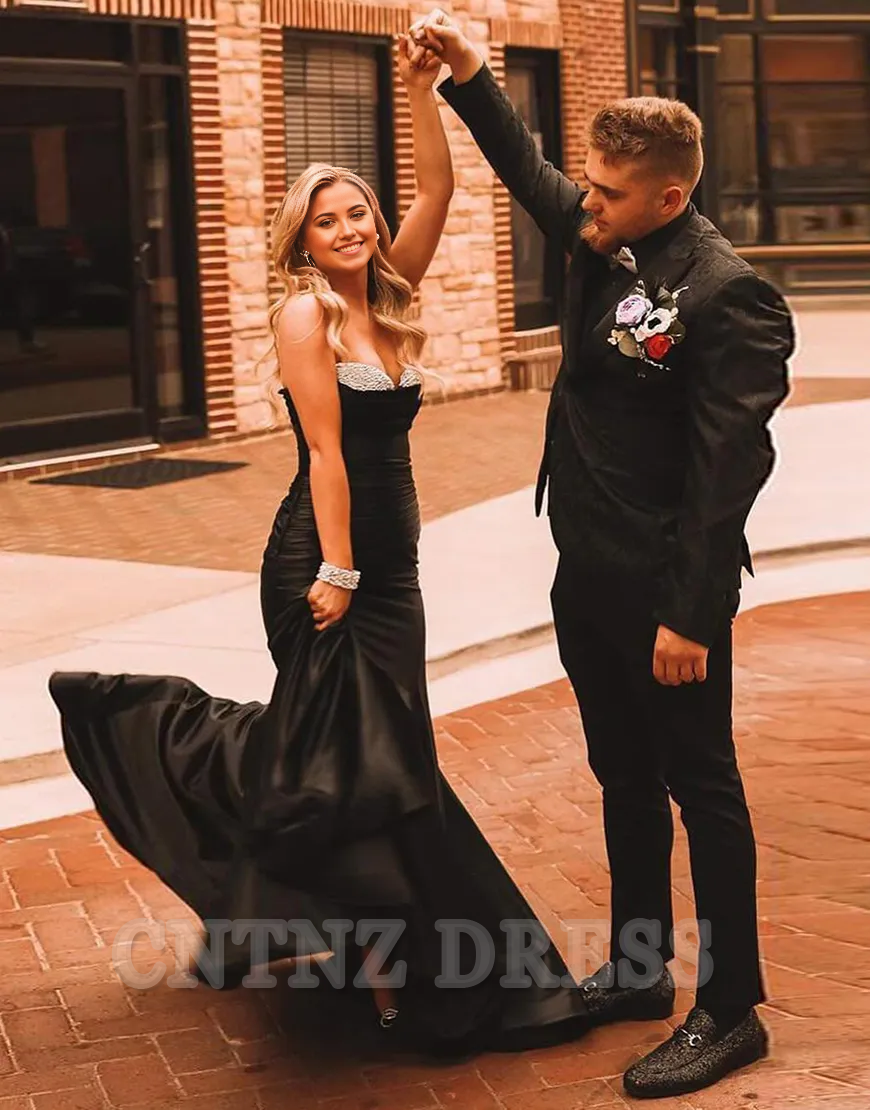 Wholesale Beaded Mesh Mermaid Gown Sparkling Strappy Back Evening Dress by LA8221