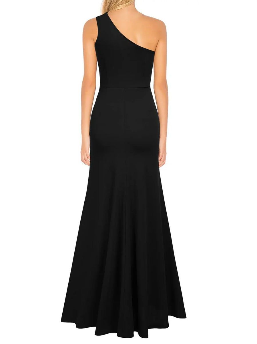 Bulk Order Strapless One Shoulder Sheath Non-Stretch Floor Length Bridesmaid Dresses