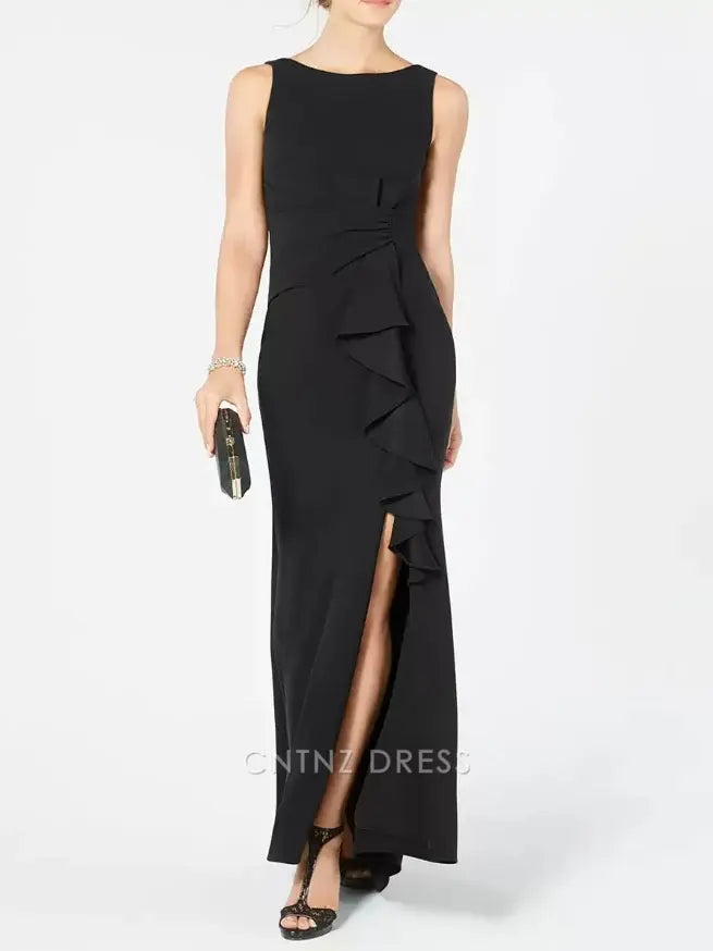 Knee-length Bateau Neck 3/4 Sleeves Sheath Dress Peacock