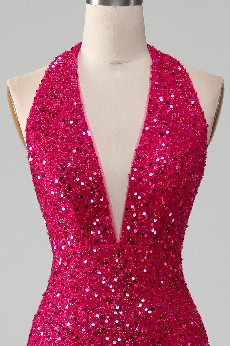 Wholesa Mermaid Sequins Prom Dress with Slit