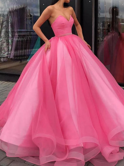 Wholesa Ball Gown V-Neck Floor-Length Long Prom Dresses
