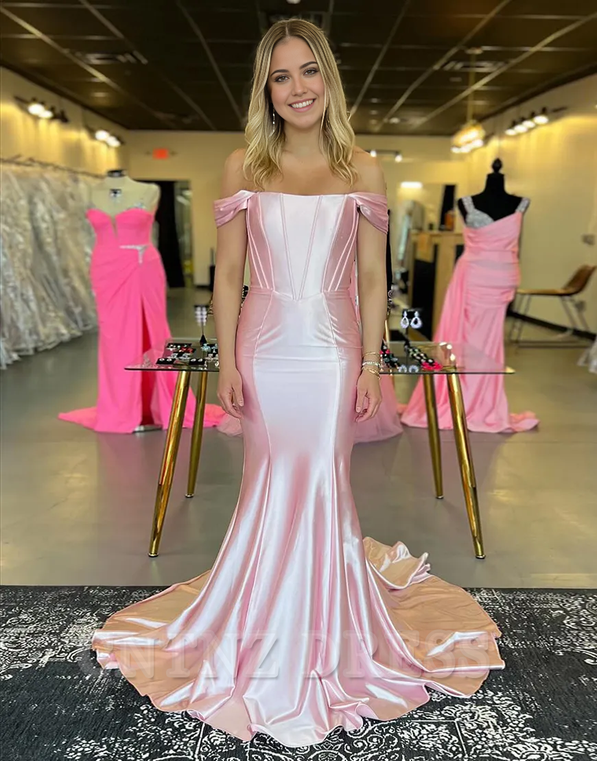 Formal Mermaid Hot Pink One Shoulder Chiffon Long Prom Dress, Evening Dress C6916 main image 1
