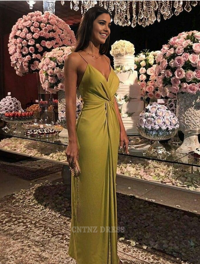 Wholesa A-Line Sparkly Spaghetti Straps Sequins Red Long formal dresses Bridesmaid Dresses evening gown Prom Dress main image 0