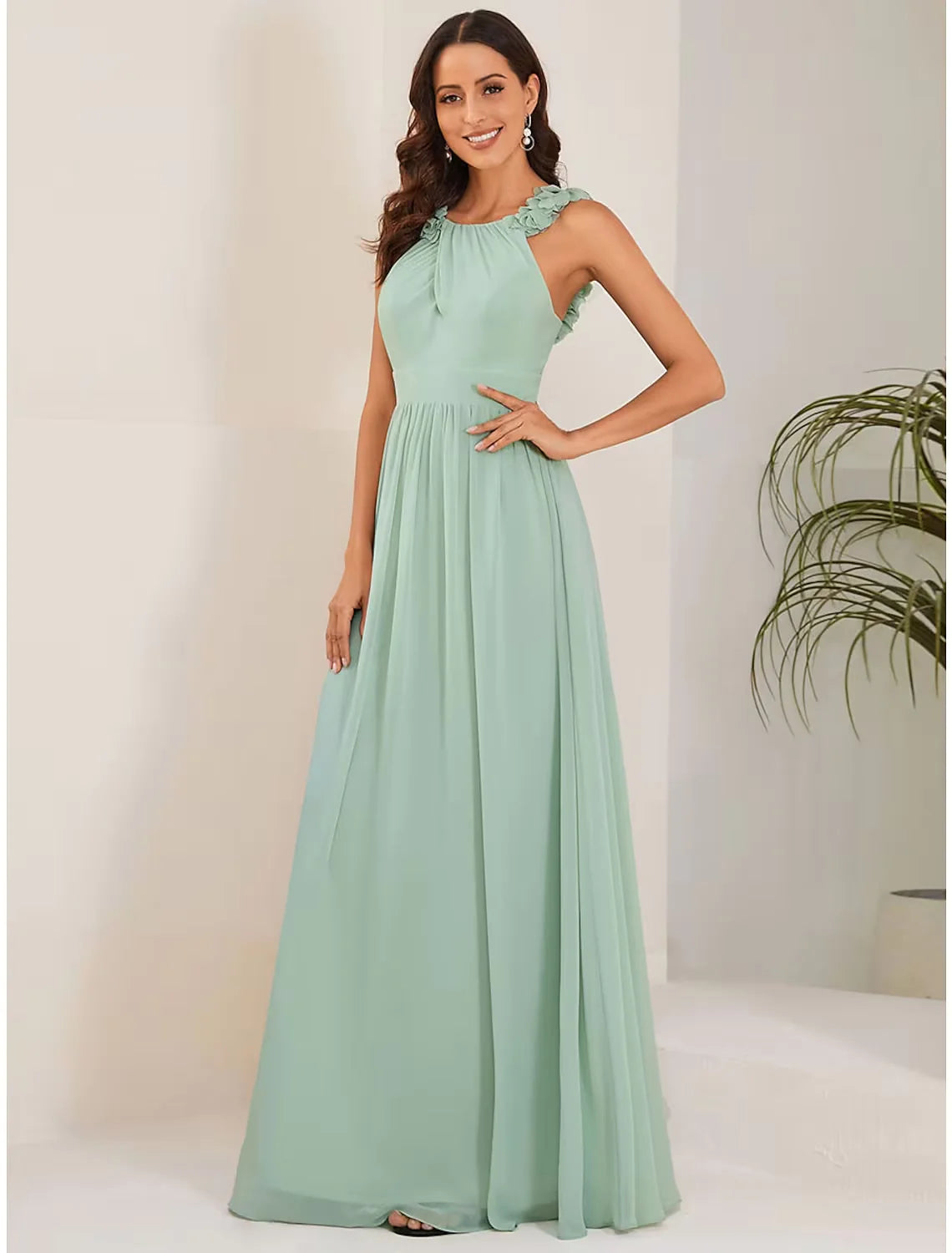 Wholesa A-Line Wedding Guest Dresses Elegant Dress Formal Floor Length