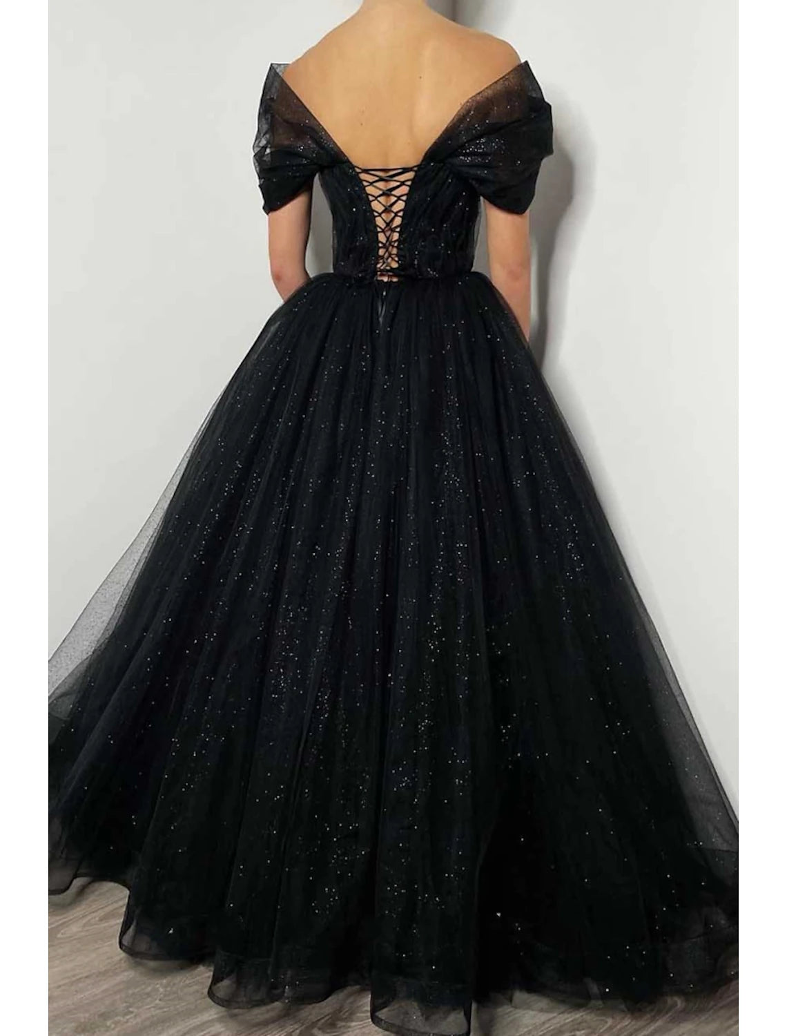 Wholesa A-Line Prom Dresses Elegant Dress Formal Floor Length Black Dr