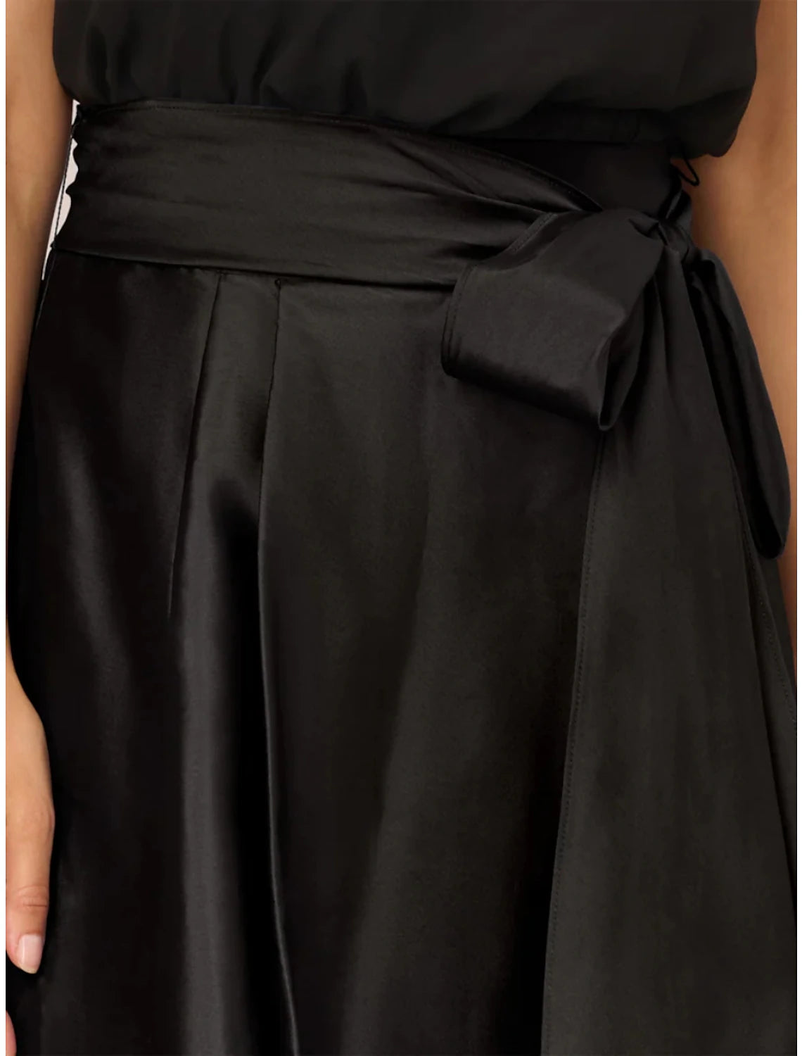A-Line Wedding Guest Dresses Casual Dress Party Wear Asymmetrical Sleeveless Jewel Neck Satin
