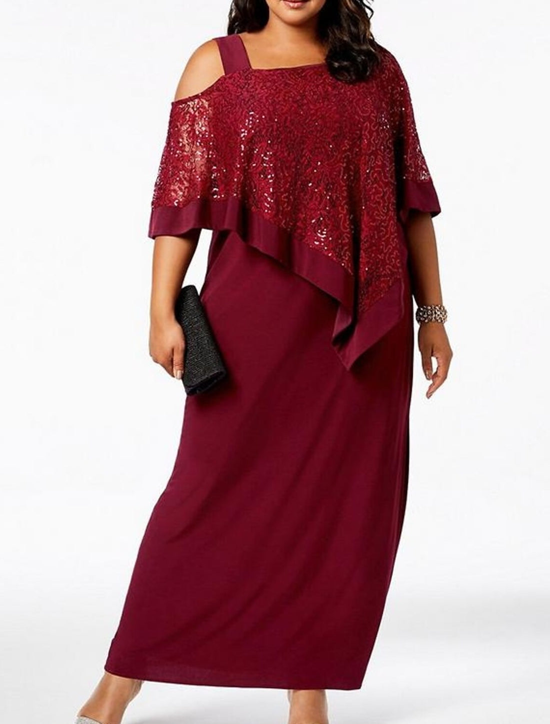 Plus Cap Sleeve Side Split Wholesale Mother of the Bride Dresses