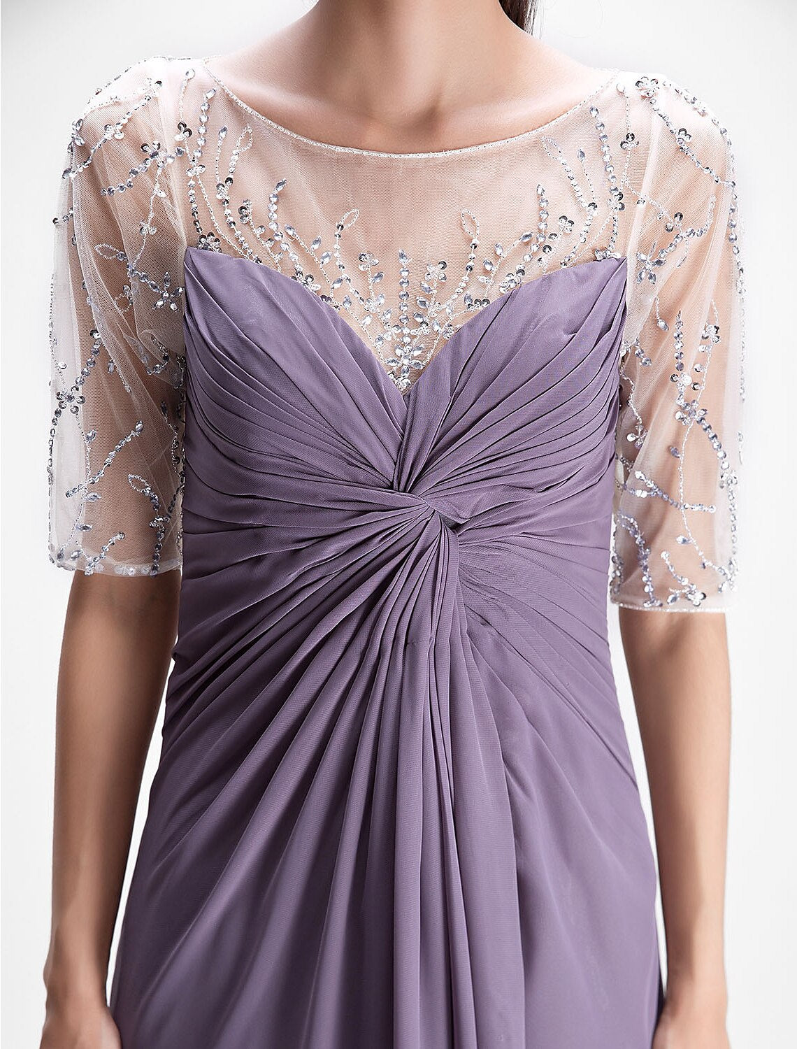 Plus Floor Length Side Split Wholesale Mother of Bridesmaids Dresses