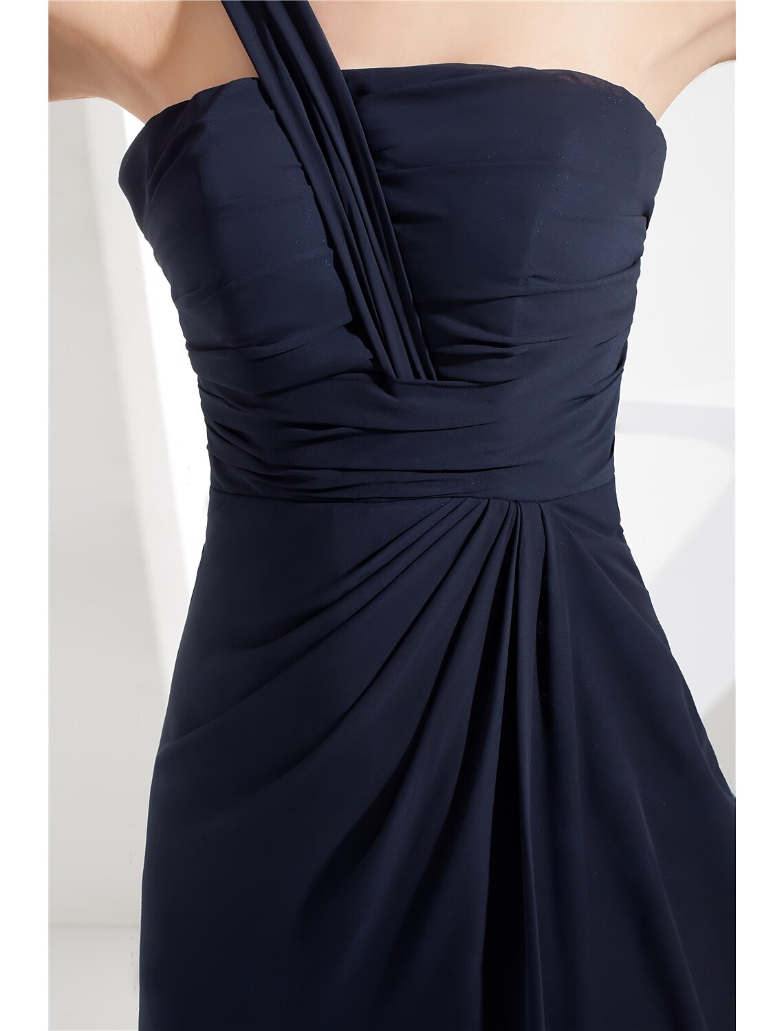 One Shoulder Maxi Satin Column Regular Wedding Guest Dress rmn3187
