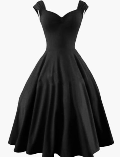 wholesale  A-Line Elegant Vintage Cocktail Party Prom Dress Sweetheart Neckline Sleeveless Short / Mini Satin with Pleats
